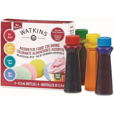 Natural Assorted Food Colouring, 4x8.9mL