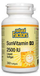 SunVitamin D3 2500IU, 360 Softgels