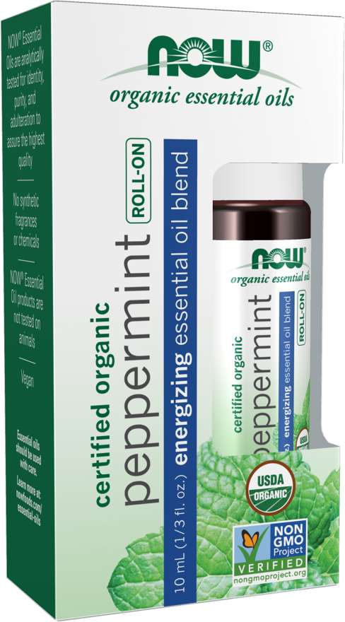 Organic Peppermint Essential Oil Blend, Roll-on 10ml