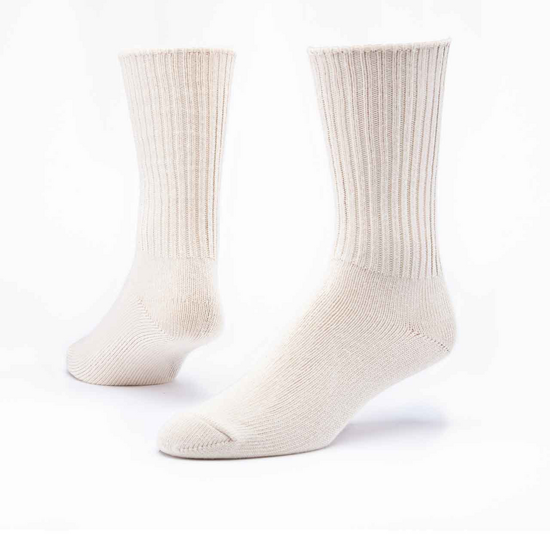 Organic Cotton Crew Socks, Natural Medium