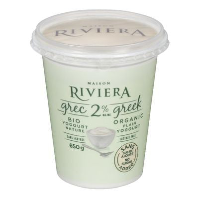 Organic 2% Greek Yogurt, Plain 650g