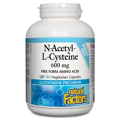 N-Acetyl-L-Cysteine 600mg, 180 Capsules