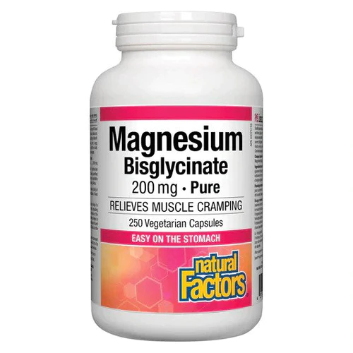 Magnesium Bisglycinate 200mg, 250 Capsules