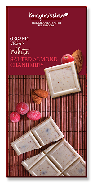 Organic Salted Almond Cranberry White Chocolate Bar