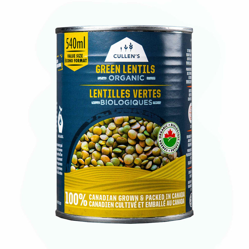 Organic Green Lentils, 540mL