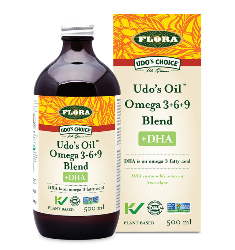Udo's Oil Omega 3+6+9 Blend + DHA, 500mL
