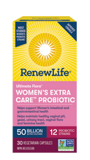Ultimate Flora Women's Extra Care Probiotic, 50 Billion 30 Capsules