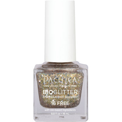 BioGlitter Translucent Topper Nail Polish, Gold Dust, 15ml