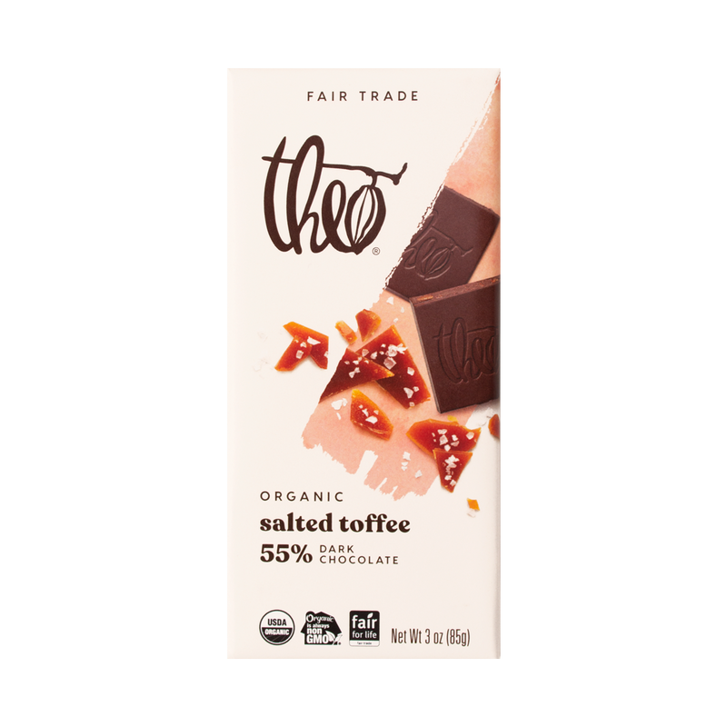 55% Salted Toffee Chocolate Bar, 85g