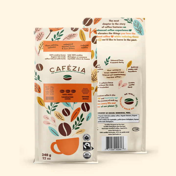 Organic Dark Roast Coffee, Whole Bean 340g