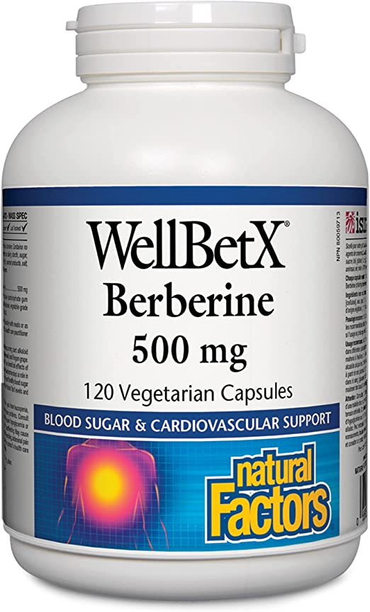 WellBetX Berberine 500mg, 120 Capsules