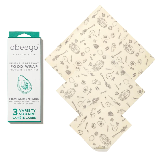 Beeswax Food Wrap, Variety Square 3 Pack