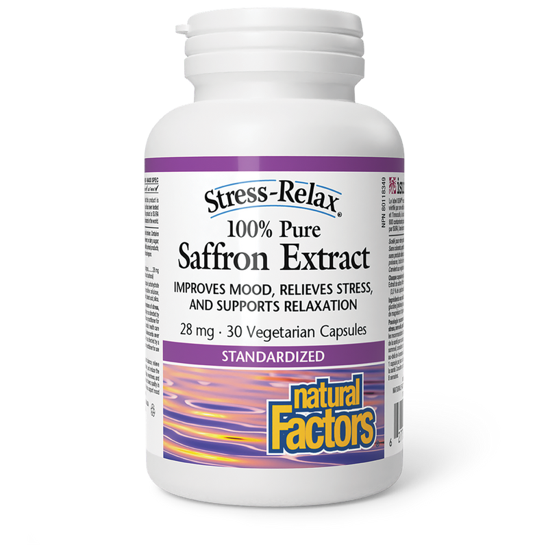 Stress-Relax Saffron Extract 28mg, 30 Capsules