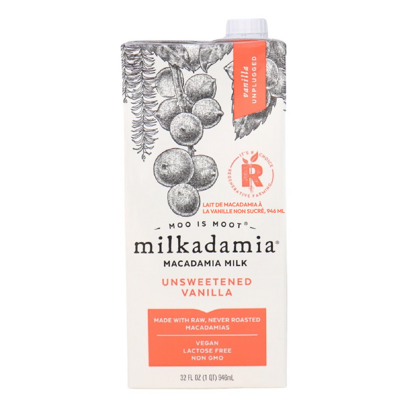 Unsweetened Vanilla Macadamia Milk, 946mL