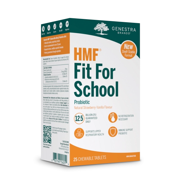 HMF Fit For School Probiotic, Shelf Stable 25 Tablets