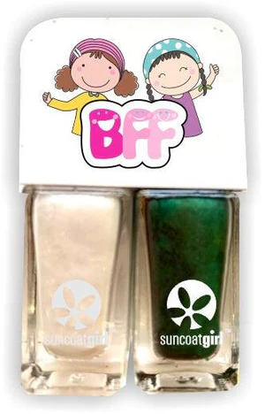 Kids Nail Polish BFF Duos, Evergreen & Pearl 2pk