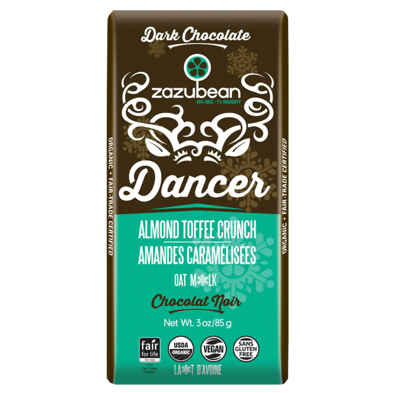 Dancer, Almond Toffee Crunch with Oat Milk Dark Chocolate Bar, 85g