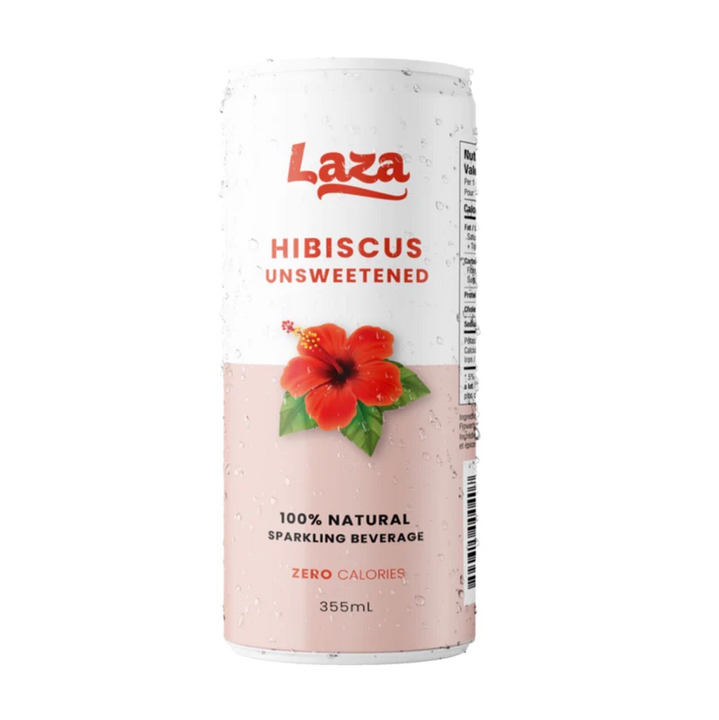 Unsweetened Hibiscus Sparkling Beverage, 355mL