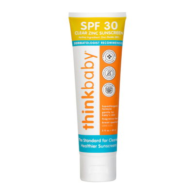 Thinkbaby Clear Zinc Sunscreen SPF 30, 89mL