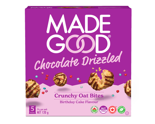 Chocolate Drizzled Crunchy Oat Bites, Birthday Cake 5x24g