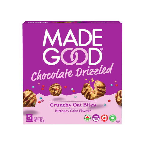 Chocolate Drizzled Crunchy Oat Bites, Birthday Cake 5x24g