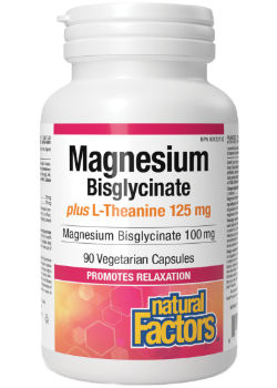 Magnesium Bisglycinate plus L-Theanine 125mg, 90 Capsules