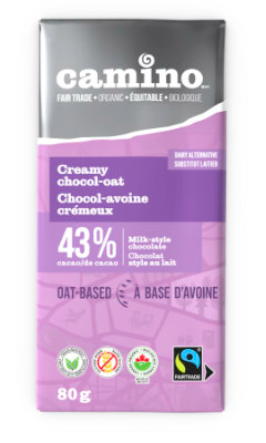 Organic Oat Based Chocolate Bar, Creamy Chocol-Oat 80g