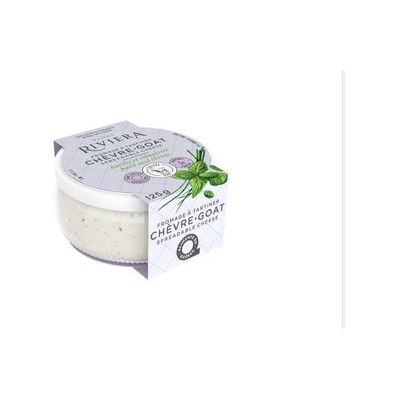 Spreadable Goat Cheese Basil, 125g
