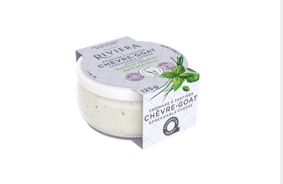 Spreadable Goat Cheese Basil, 125g