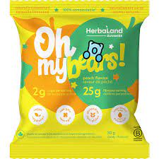 Oh My Bears! Gummies, Peach Flavour 50g