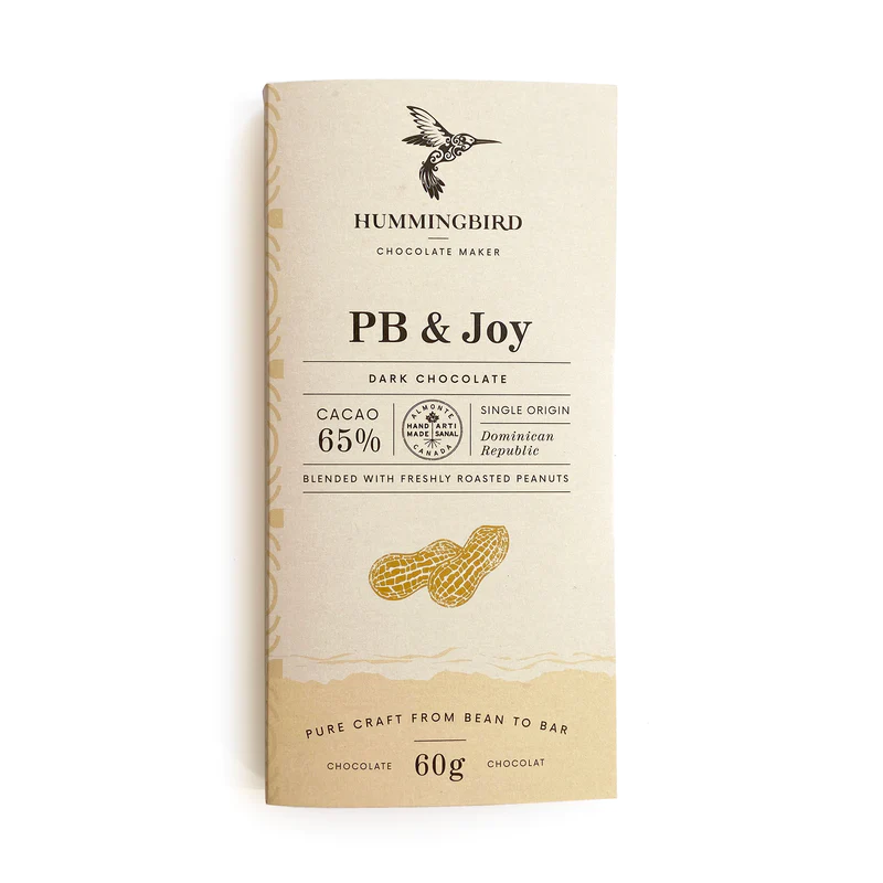 PB & Joy 65% Chocolate Bar, 60g