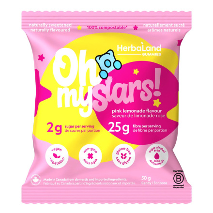Oh My Stars! Gummies, Pink Lemonade 50g