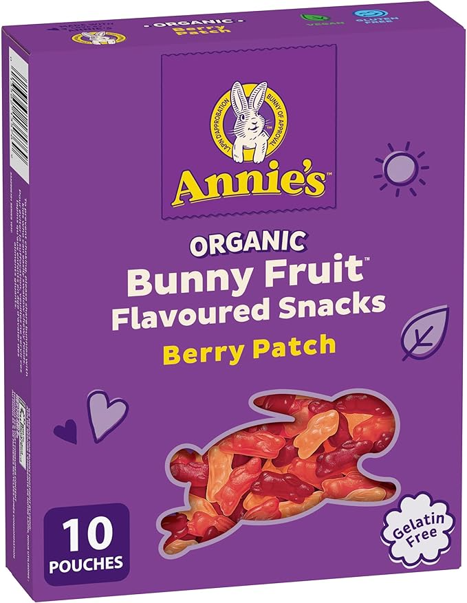 Organic Bunny Fruit Snacks, Berry Patch 10 Pack 198g