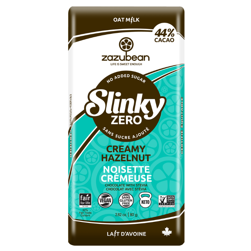 Slinky Zero Chocolate Bar, Creamy Hazelnut 80g