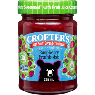 Organic Raspberry Just Fruit Spread, 235mL