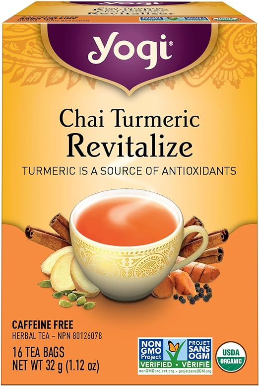 Chai Turmeric Revitalize Herbal Tea, 16 Bags