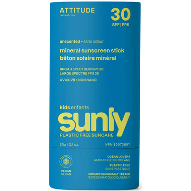 Sunly Kids Mineral Sunscreen Stick, Unscented SPF 30 60g