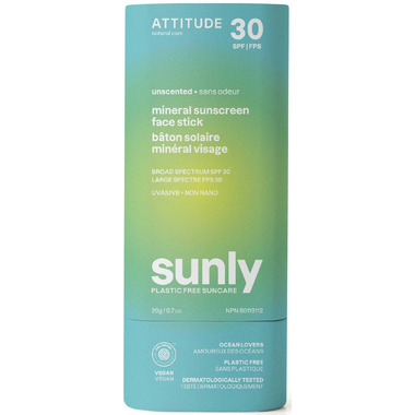 Sunly Mineral Sunscreen Face Stick, Unscented SPF 30 20g