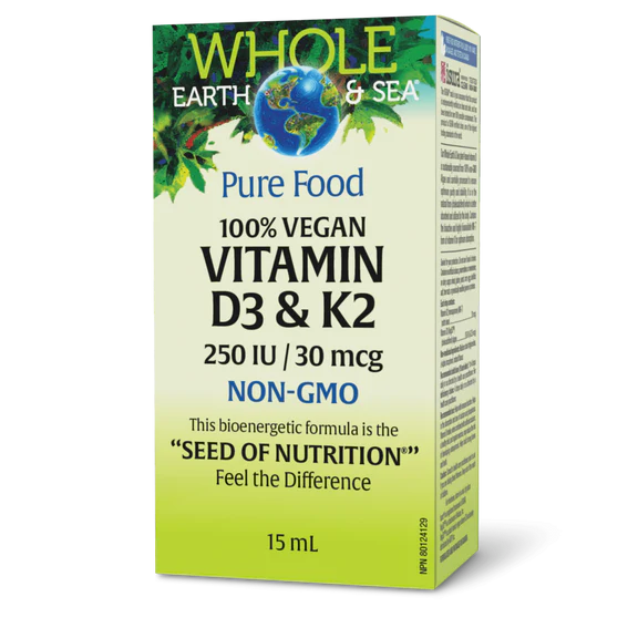 100% Vegan Vitamin D3 & K2, 15mL