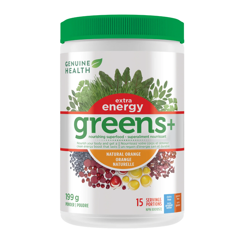 Greens+ Extra Energy, Natural Orange 199g