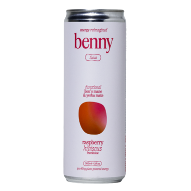 Yerba Mate & Adaptogen Drink, Focus Raspberry Hibiscus 355mL