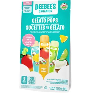 Organic Non-Dairy Gelato Pops, 8 Pack