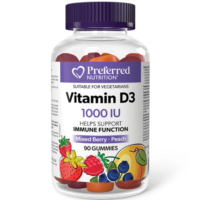 Vitamin D 1000IU, 90 Gummies