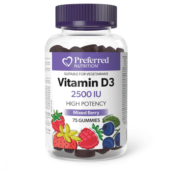 Vitamin D3 2500IU, 75 Gummies