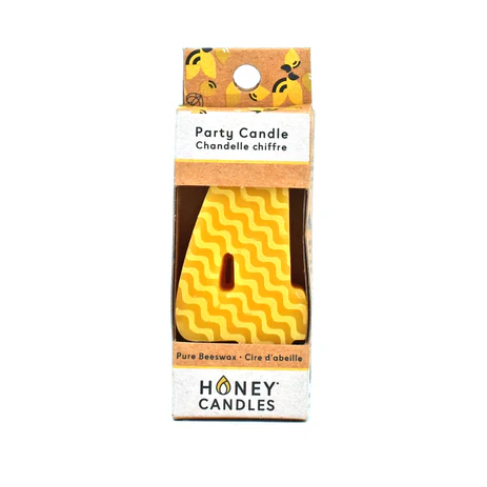 Beeswax Party Candle, Number 4