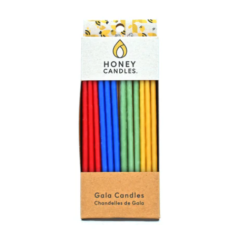 Beeswax Gala Candles, Royal 12 Pack