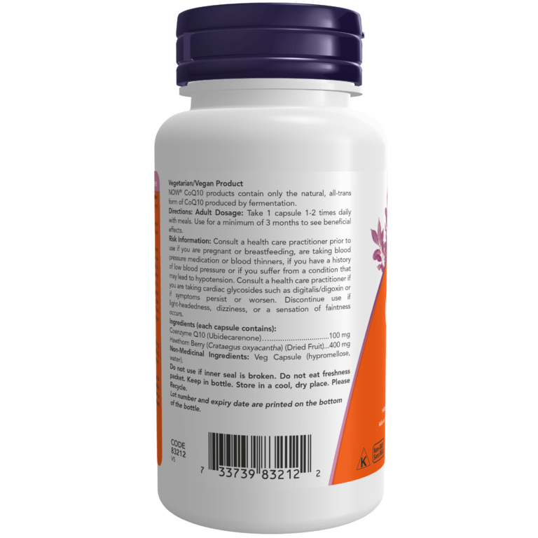 CoQ10 with Hawthorn Berries 100mg, 90 Capsules