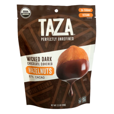 Organic Wicked Dark 87% Chocolate Covered Hazelnuts, 99g