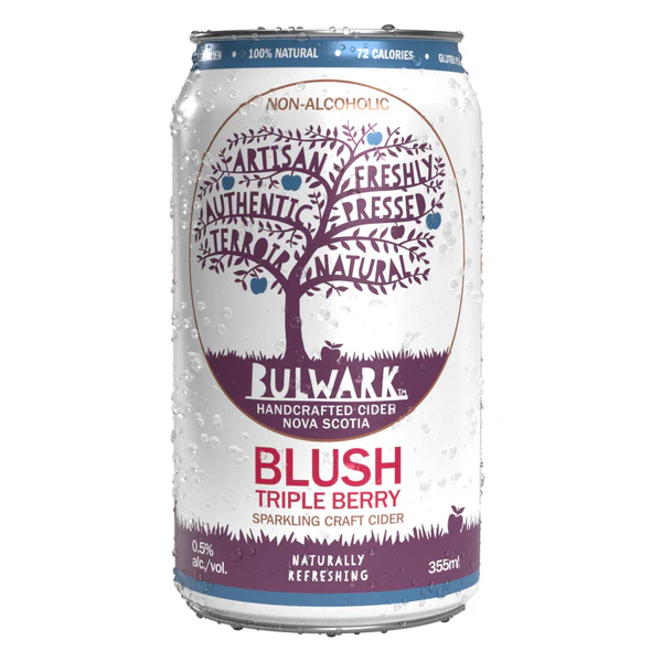 Sparkling Non-Alcoholic Cider, Blush Triple Berry 355mL