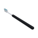 Adult Aluminum Toothbrush + 3 Replacement Heads, Soft Black